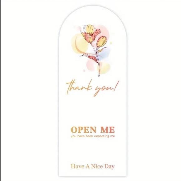 50 Floral Printed Rectangular Stickers - Picture 3 of 5